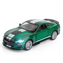 

1:32 Ford Mustang GT500 alloy car model simulation force control sound and light toy gift collection