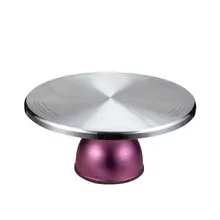 Сделай Сам, легко чистится, кухонная декоративная подставка, гладкая, для торта, проигрыватель, для выпечки, алюминиевый сплав, не скользит, Круглый, для дома, ресторана