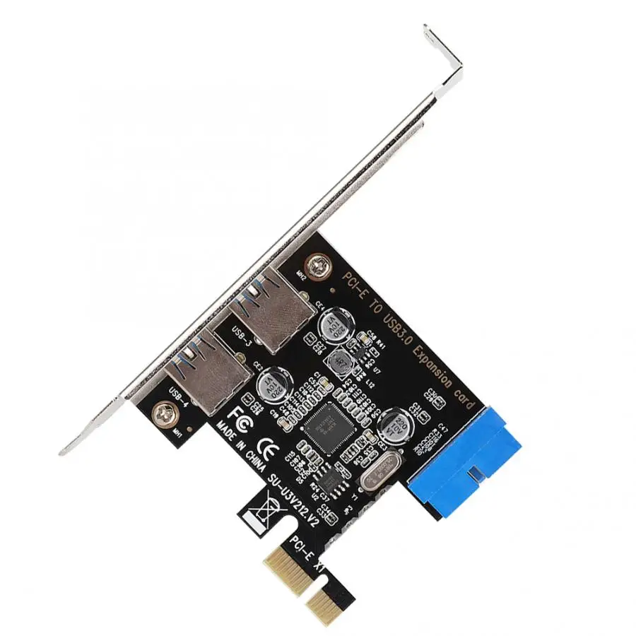 Плата расширения конвертера F2T2 PCI-E к USB3.0 2 порта USB 5,0 Гбит/с PCI-E адаптер
