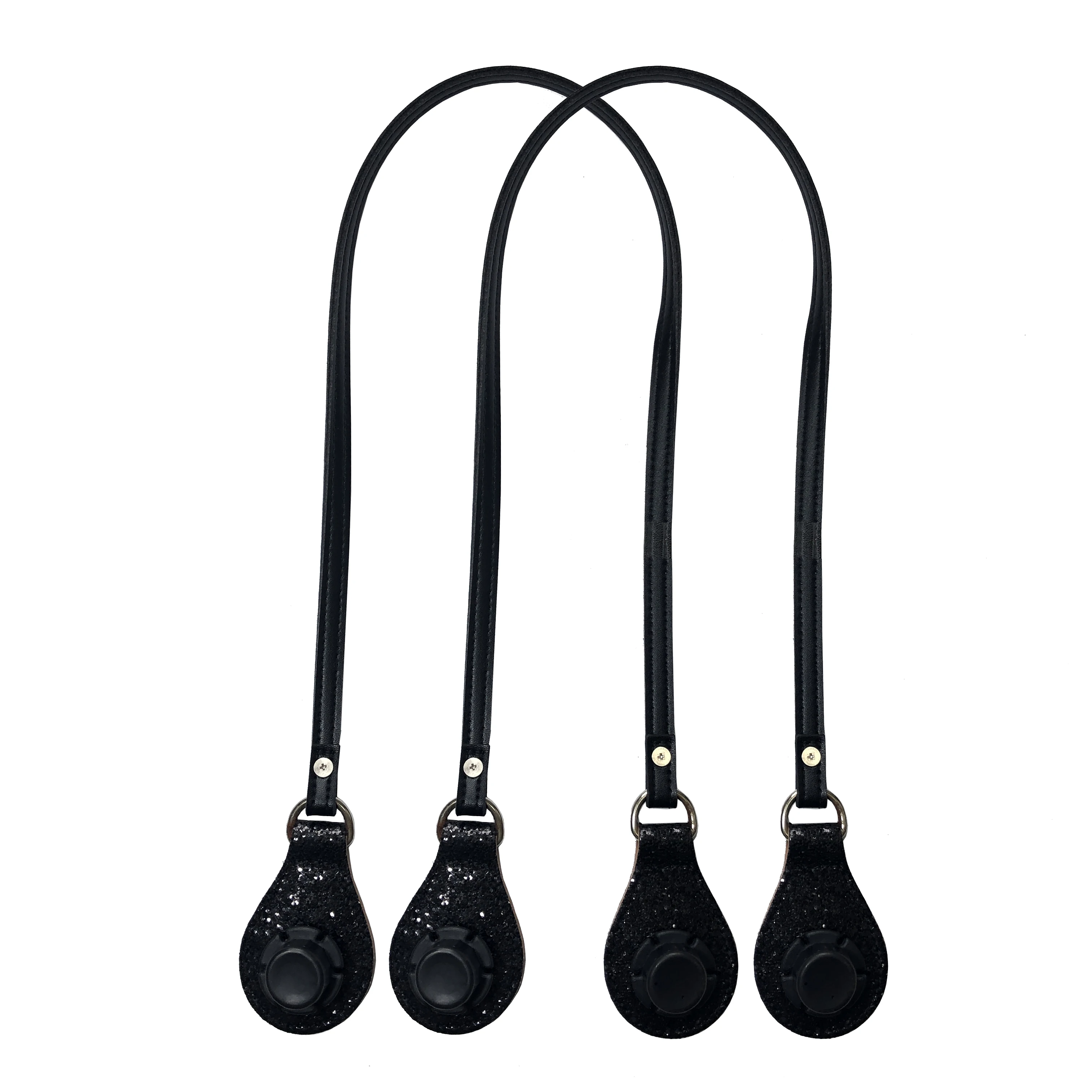 1set 85cm Long Microfiber Leather Handles with Canvas Floral Insert Inner Pocket for Classic Mini Obag O Bag Women Handbag 