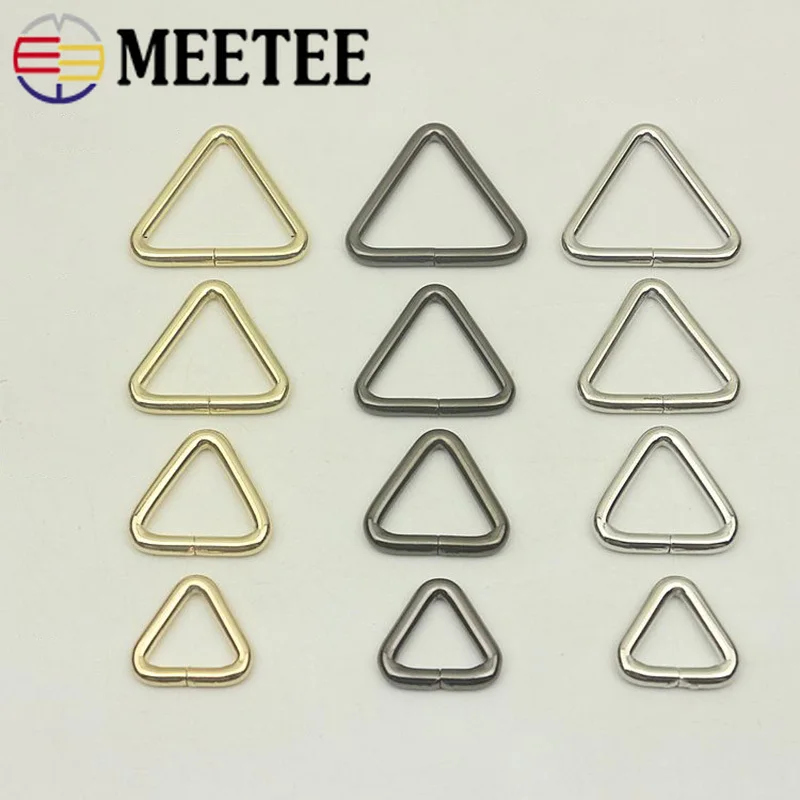 Meetee, 10 шт., 20-38 мм, металлическая пряжка, застежка для ремня для сумки, регулирующее кольцо, цепи для сумок, Висячие соединители, крючки, аксессуары для самостоятельной сборки