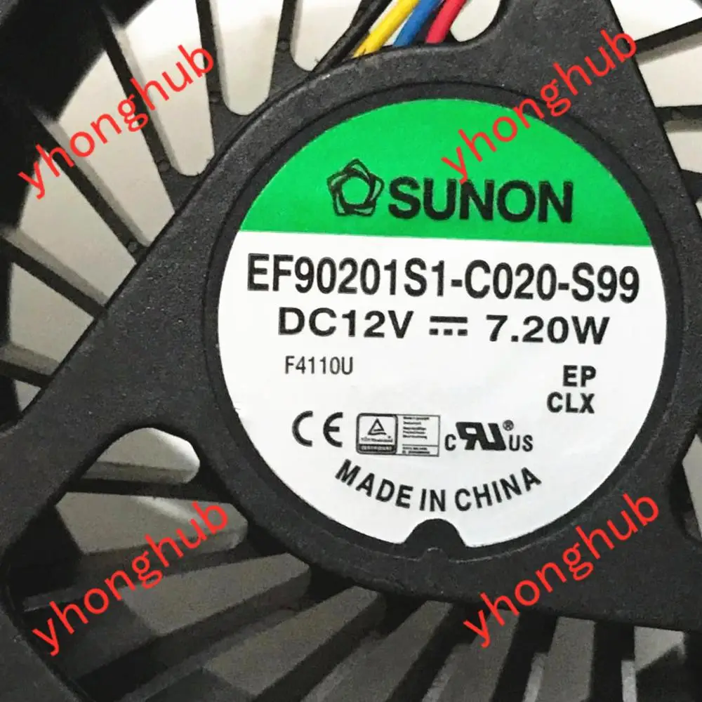 SUNON EF90201S1 C020 S99 AC/DC 12V 7 20 W 4 проводной Сервер вентилятор охлаждения ноутбука|server fan|dc