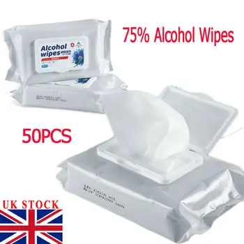 

50PCS Alcohol Prep Pads Swab Saturated Wipes Sterile 75% Disposable Wet Wipes