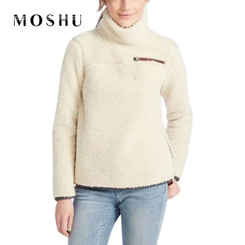 Women Jumper Fleece Sweater Ladies Fashion Tops Zip Winter Sweaters Long Sleeve Pullovers Sweater Pull Femme Sudadera Mujer