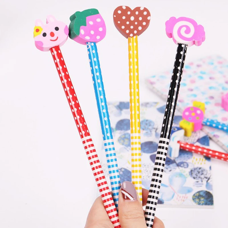 10 pcs/Set Cute Cartoon Kawaii Korea Novelty Standard Pencils Creative Gift for Kids Children Stationery School Supplies