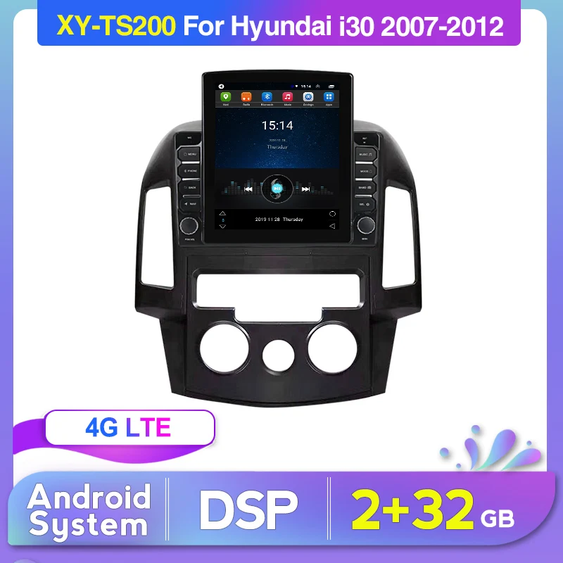 Car Radio For Hyundai I30 2006 2007 2008 2009 2010 2011 2012 Android No 2 Din Player Multimedia Touch Screen BT DSP 4G LTE WIFI |