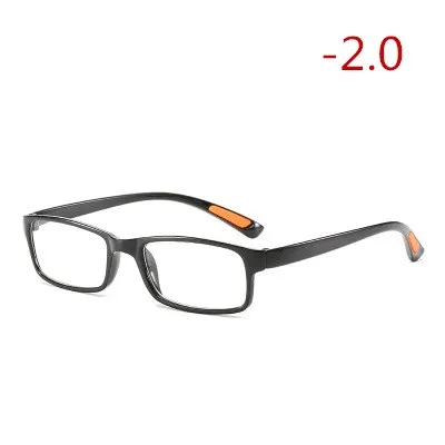 Классические очки унисекс, черный, желтый, синий, полная оправа, TR90, готовые очки для близорукости, модные, студенческие, короткие, Eyewear-1.0-1,5 до-6,0 - Цвет оправы: C3