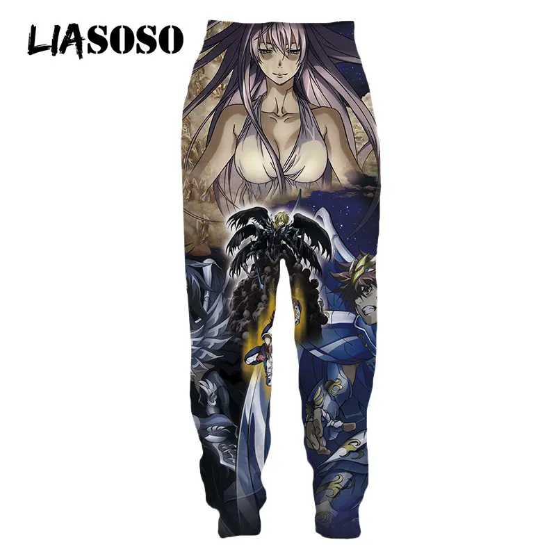 

LIASOSO 3D Print Anime Pant Saint Seiya Manga Cosplay Sweatpants Fashion Sport Sweat Pants Men Women Joggers Trousers Streetwear