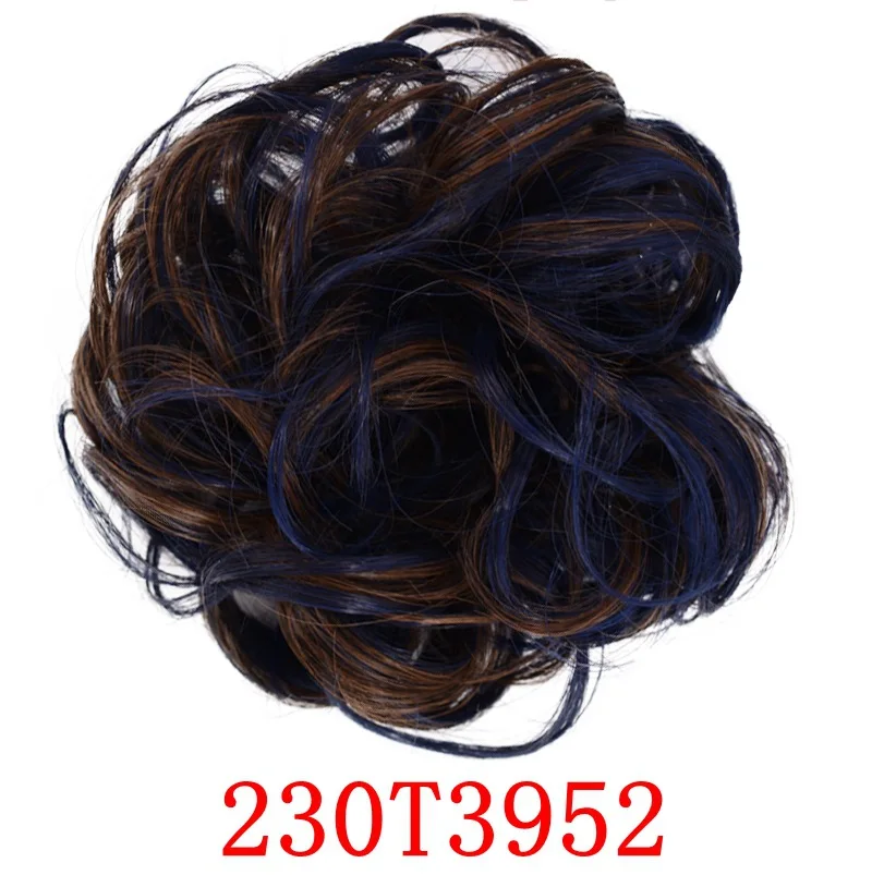 1 шт Женская мода Кудрявые Волнистые Синтетические волосы булочка шиньон аксессуары для волос шиньон хвост волос эластичная резинка для волос 18 цветов