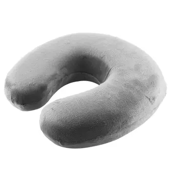 

Portable U shape massage memory foam pillow,zero stress healthy U neck memory pillow home office travel respite Cushion-Grey