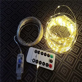 

Decorative Lights 10m with USB Control / Infrared Remote 100 LED Lights Waterproof, 8 Lighting modes Led Strip