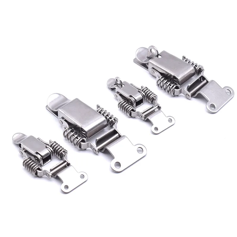 90/180 Degree Hasp 304 Stainless Steel Double Spring Loaded Suitcase Chest Tool Box Locking Hardware Toggle Latch Hasp Buckle toggle latches,jewelry box hasps,decorative latches,furniture hardware,buckle clamp