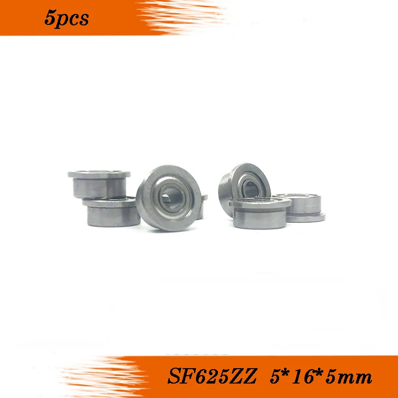 

5pcs Free shipping SF625-2Z SF625ZZ SF625zz F625zz Flanged Flange Deep Groove Ball Bearings 5 x 16 x 5mm for 3D printer