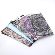 Винтажный богемный стиль, геометрический узор, 40*50 см, замша, бархат, печать, ткань, ручная работа, сделай сам, лоскутное шитье, ткань, 2 шт./лот