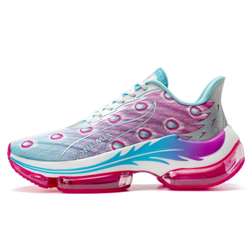 ONEMIX Fashion Running Shoes for Women Air Cushion Outdoor Breathable Mesh Female Platform Shoes Plus Size 44 Walking Sneakers