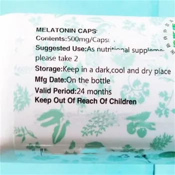 

100pcs/200pcs Melatonin Soft 500mg*100 pcs /bottle Promote sleep regulate jet lag, anti-aging regulate immunity