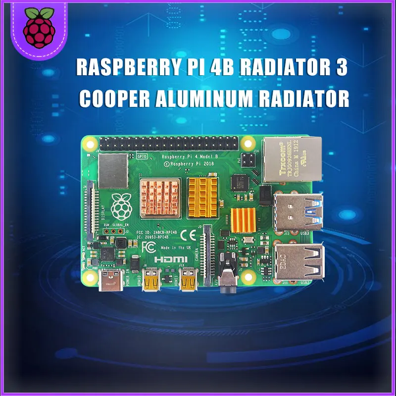 Комплект для охлаждения радиатора Raspberry Pi 4B RPI142 | Компьютеры и офис