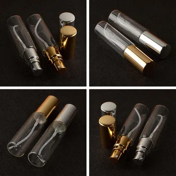 

10ML Portable Mini Glass Refillable Perfume Bottle With Atomizer Empty Cosmetic Containers With Sprayer For Travel