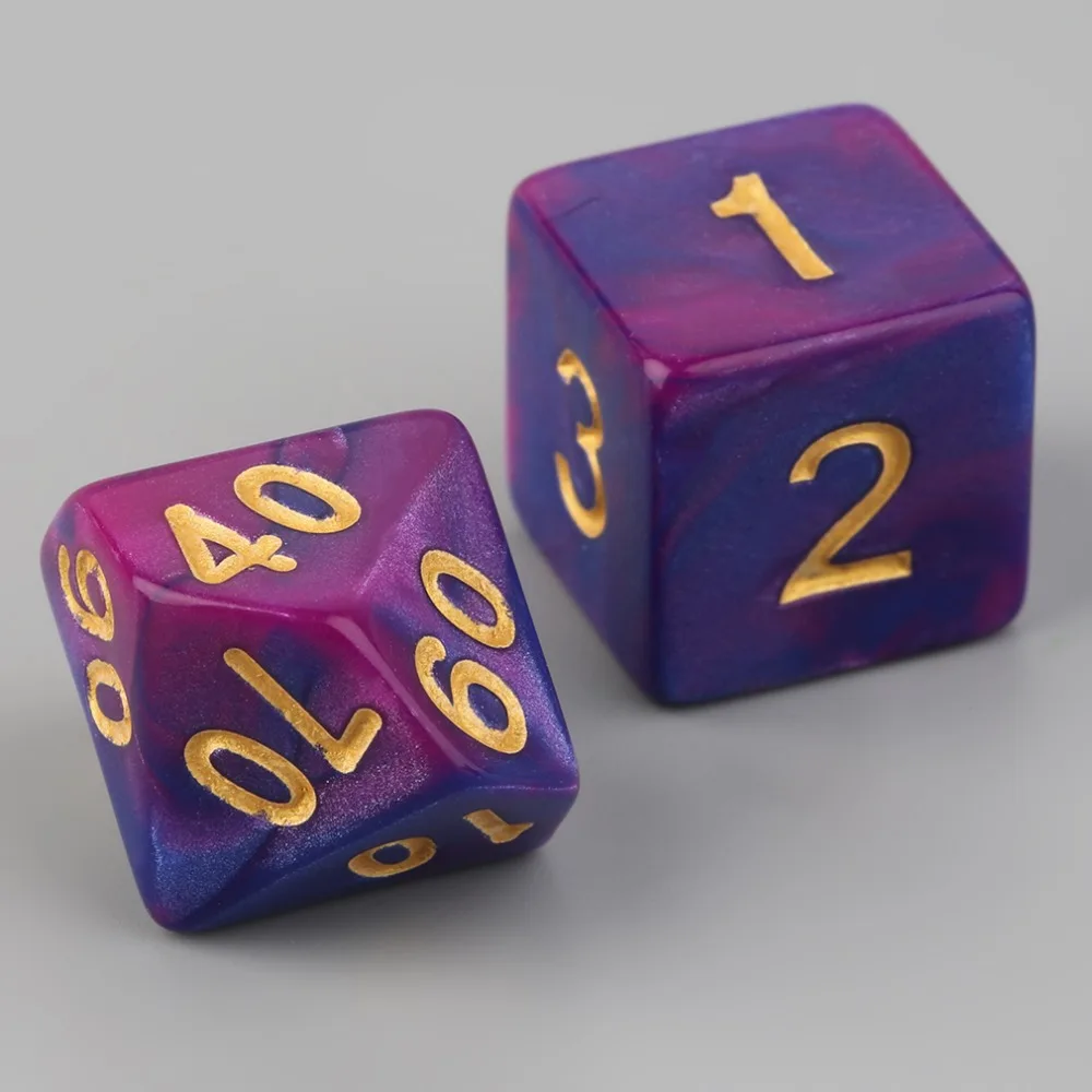 7 шт. двойные цветные кубики D4 D6 D8 D10 D12 D20 двухсторонняя игра ролевые игры