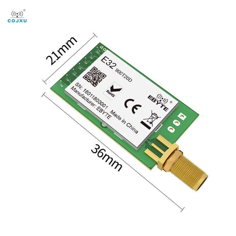E32-900T20D-V8.0 LoRa SX1276 Module RF UART 868/915MHz 20dBm 5.5km Wireless Transceiver Transmitter Receiver Module For IOT