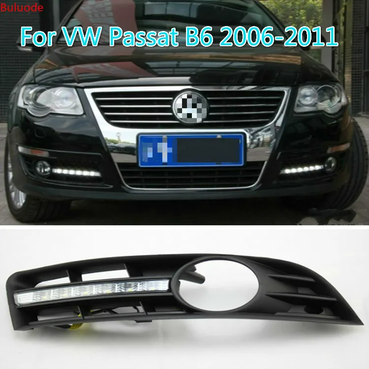 

Super bright Waterproof car light DRL LED Daytime Running Lights with fog lamp hole For VWVolkswagen Passat B6 2007 2008 2009