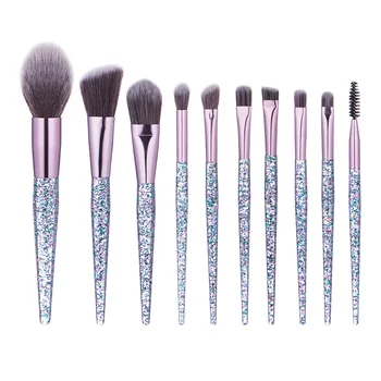 

Makeup-Brushes-Tool-Set Blush Foundation Cosmetic-Powder Blending Eye-Shadow Beauty10pcs