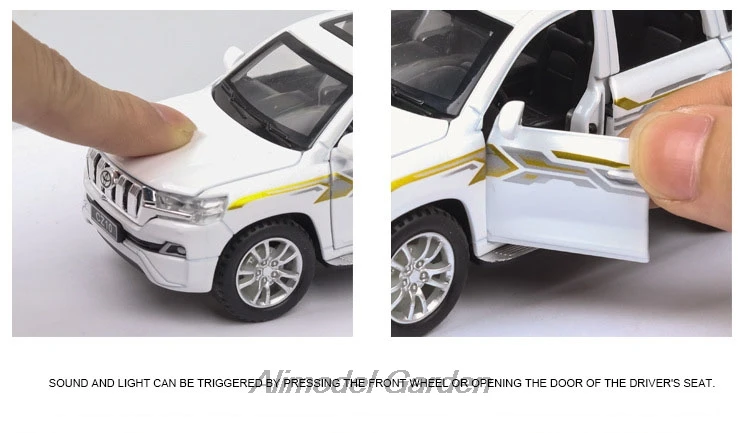 1/32 Toyota PRADO SUV Diecasts& Toy Vehicles модель автомобиля со звуком и светильник коллекция автомобиля игрушки для мальчика Детский подарок на день рождения