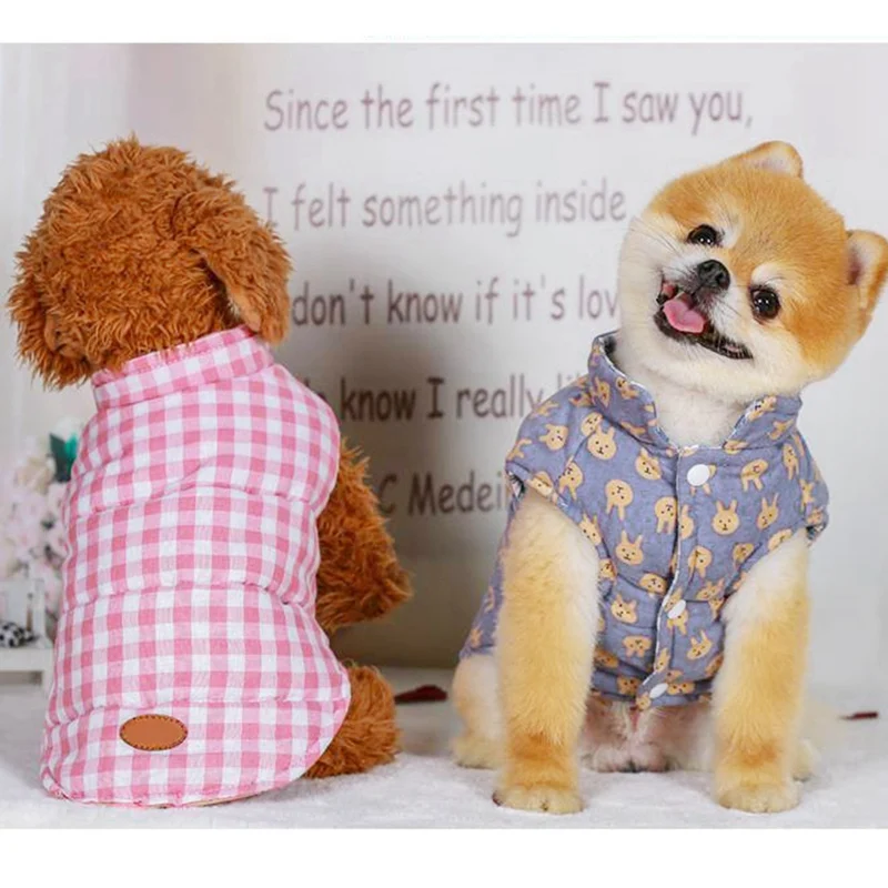 Dog Winter Warm Coat dog vest jacket Small Dogs Cute Vest Clothes Jacket For Cold Weather