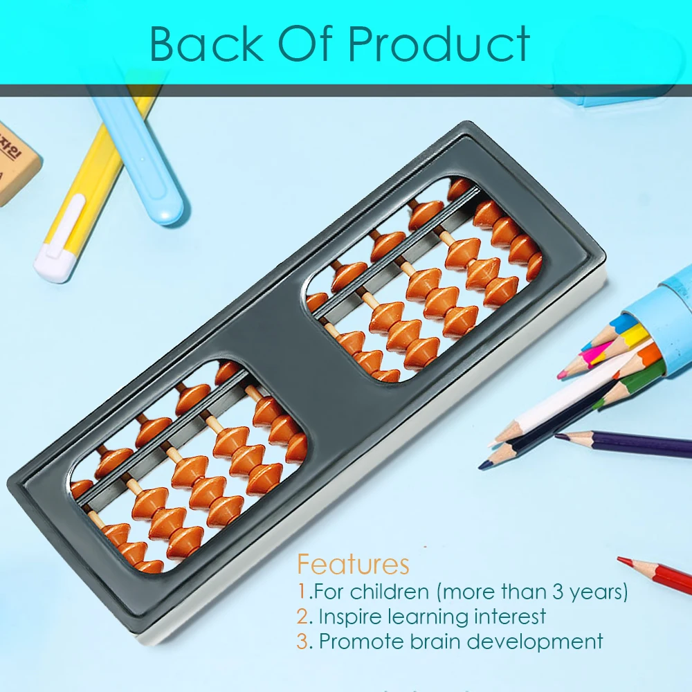 Abacus Montessori Toy 17 Digits Kid School Learning Math Arithmetic toy Chinese Traditional Abacus Educational Toys for children