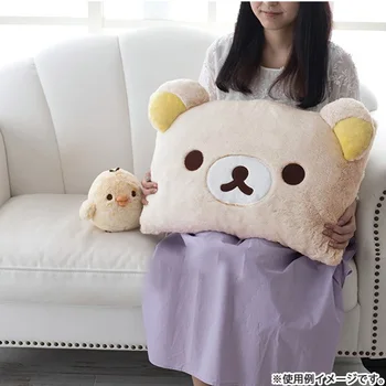 

Japan Genuine Spot Rilakkuma Mianmian Ice Face Plush Single Sleeping Pillow Pillow Sloth Bear