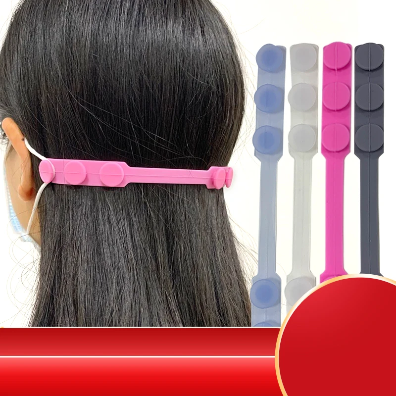 

10pcs Unisex Adjustable Design Soft Silicone Anit Pain Ear Protection Buckle Hook Ear Protection for Adult Kids Face Mouth Mask