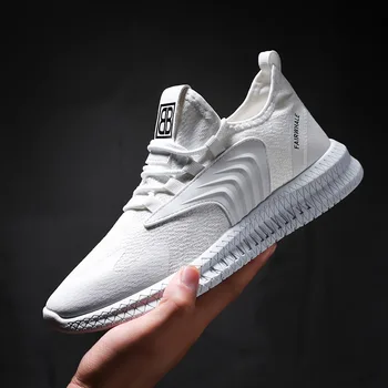 

2020 White Breathable Man Casual Shoes Tenis Masculino Adulto Comfortable Male Sneakers Black Big Size Baskets Homme