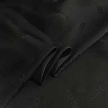 

Real Silk Jacquard Electricity Spinning Black Wide Jacquard Electricity Spinning Lining Sub-Real Silk Fabric/1m