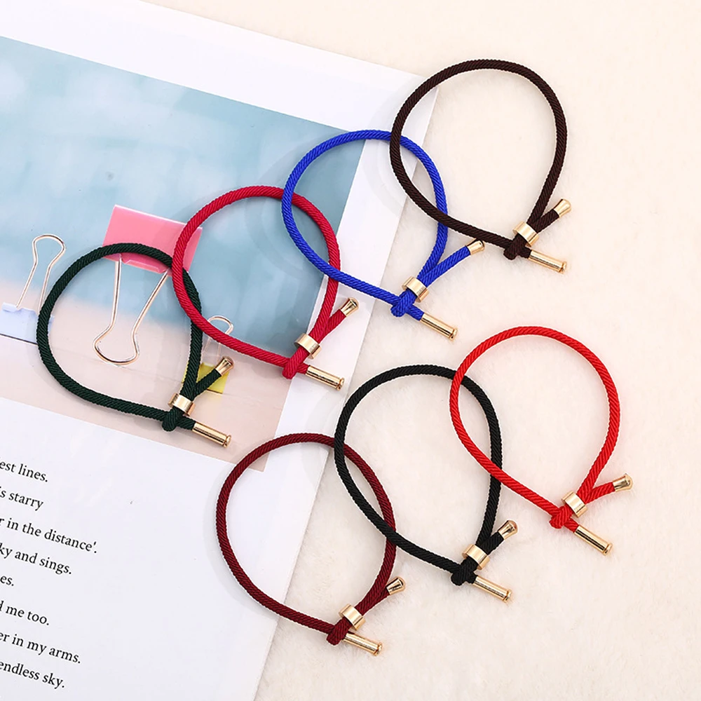 Adjustable Thread Bracelet Lucky Red Green Colorful Handmade Rope Bracelets Women Men Couples DIY Jewelry Making Accessories - Image 2