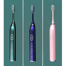 5 режимов, электрическая зубная щетка, перезаряжаемая через USB, зубная щетка, высокое качество, до 180 дней, срок службы батареи, отбеливающая, водонепроницаемая, уход за полостью рта