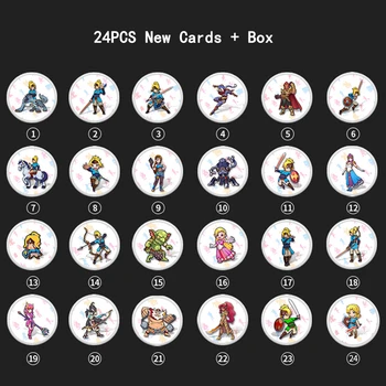 

24pcs Zelda Link Awakening NFC Card Ntag215 Tag Zelda Breath of The Wild Amiibo Card for Amiibo