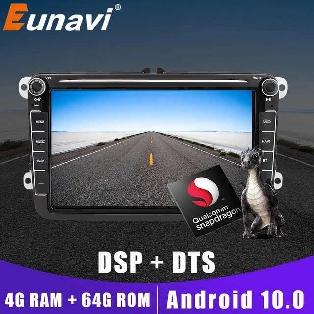 $107.9 Eunavi Android 10 Car Radio For VW Golf 5 6 Passat B6 B7 Polo Magotan CC Tiguan Amarok Skoda Octavia Multimedia Player GPS 2 Din