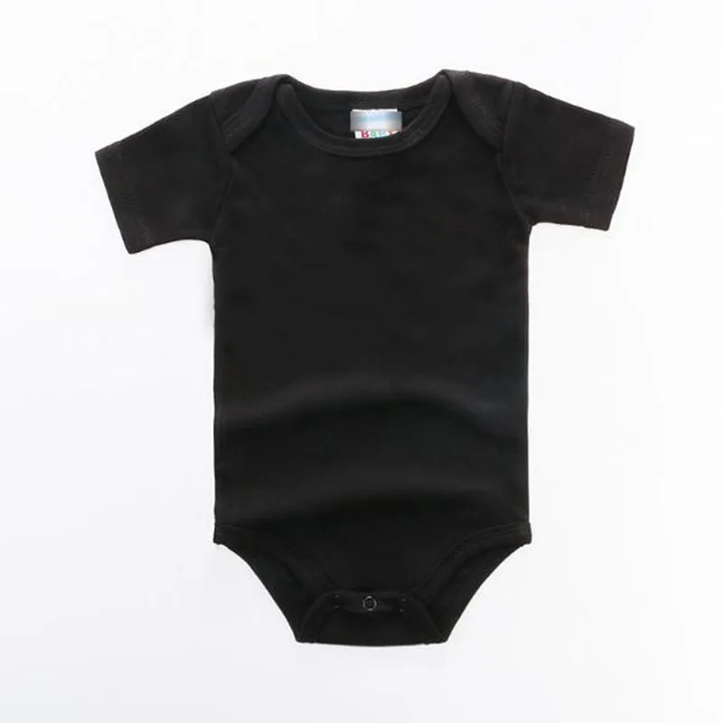 Одежда для новорожденных детская одежда с фантазийным рисунком короткие короткий рукав детская одежда для близнецов хлопковые комбинезоны для новорожденных для ребенка, на весну и лето, осень и зима - Цвет: Black