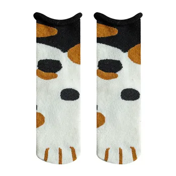 

top selling product in 2020 Women Fashion Lovely Cat Claw Coral Thickening Cooton Middle stockings Socks Support Wholesale