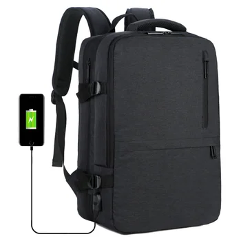 

Men Backpack Travel Male Bag 15 inch Laptop USB Recharging Multi-layer Space Anti-thief Mochila(02)