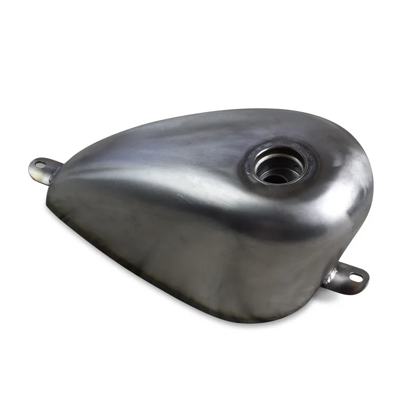 Platte Gat Retro Motocycle Embryo Unpainted Brandstoftank Met Cap Chopper Bobber Voor Harley Stijl