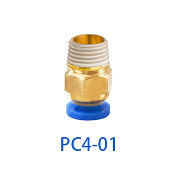 Pneumatic Connectors Bowden Extruder J-head Hotend for OD 4mm or 6mm PTFE Tube Quick Coupler j-head Fittings 3D Printer Parts PC4-01-brass