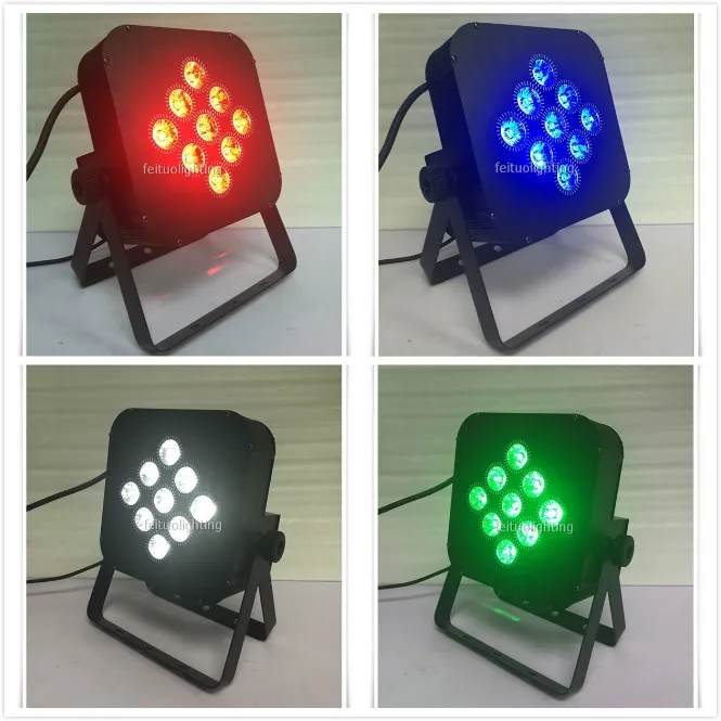 E-20pcs профессиональный 9x10 Вт 4в1 rgbw Беспроводной аккумулятор par dmx led плоский пар для вечерние dj свет