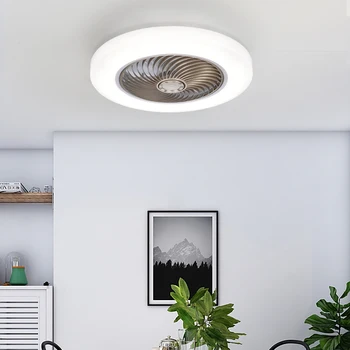 

APP contorl 52cm smart ceiling fan lamp fans with lights remote control bedroom decor ventilator air Retractable Silent