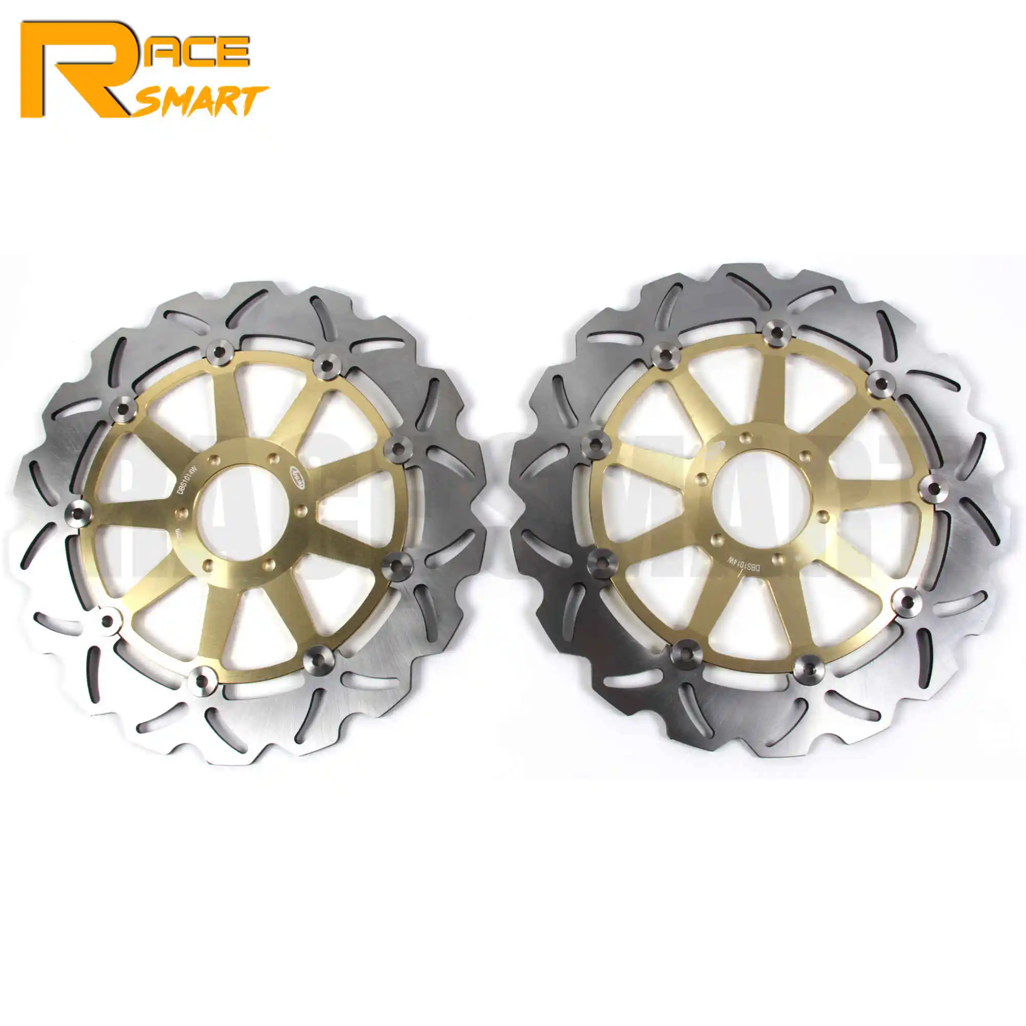 Gold Мотоцикл CNC передние тормозные диски для Модель Aprilia RSV R 1000 2000 Диски роторы RSV R 1000 1999-2000 RSV 1000R RSV-R 1999 2000 99 00 - Цвет: Gold