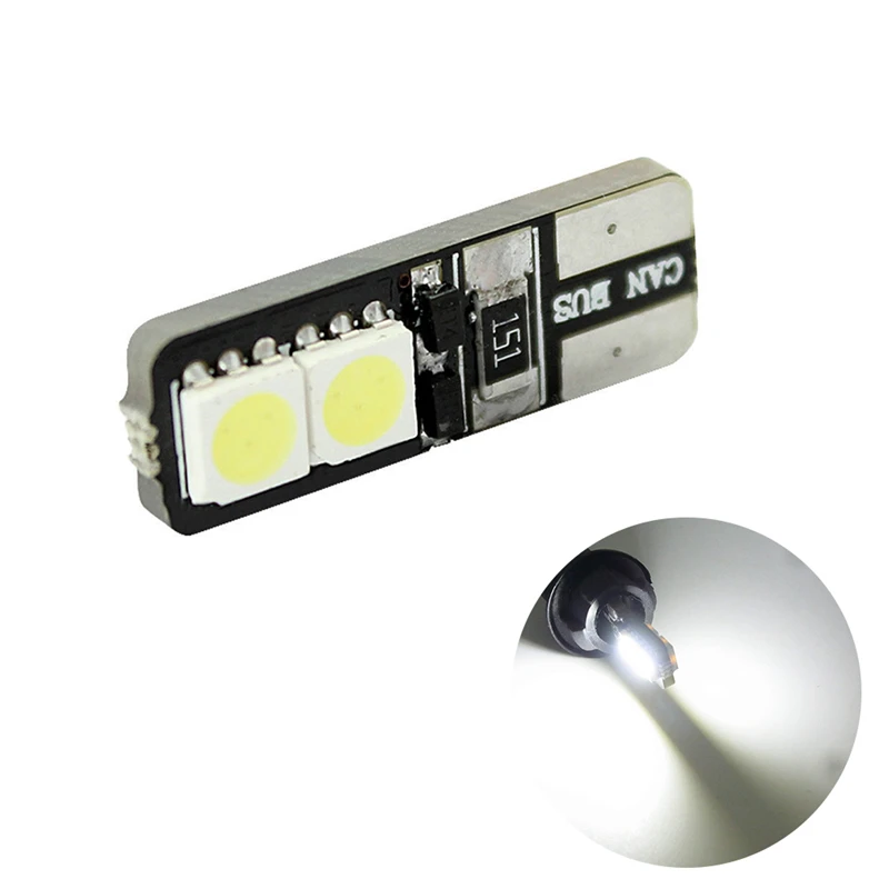 

1pc Canbus Error Free Led White T10 168 194 W5W Wedge 4 Smd 5050 Light Bulb