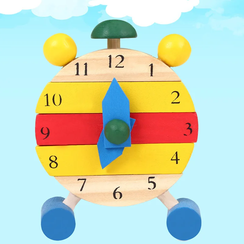 Творческий мини часы Деревянные Монтессори популярные игрушки для детей цифровой время обучения Образование игры мальчиков