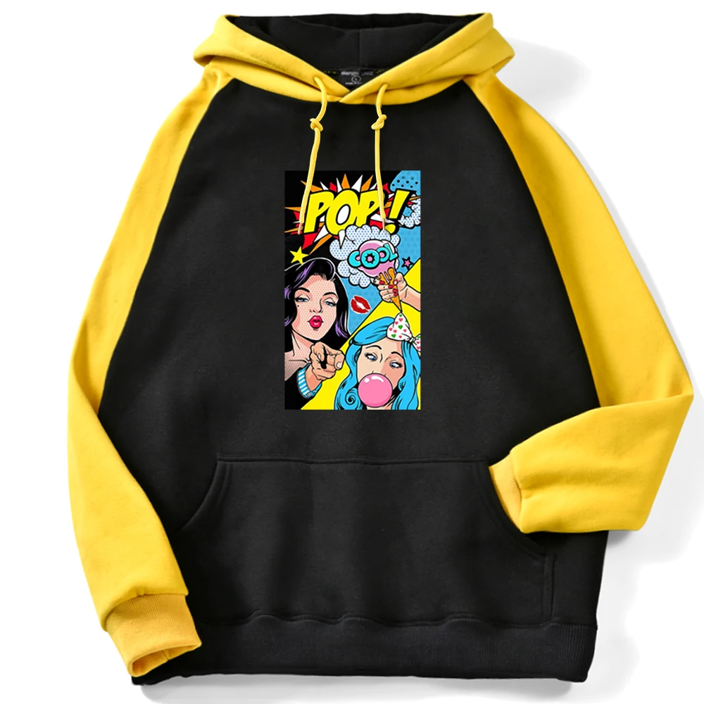 

Hoody Pop Cool Girl Personality Print Raglan Hoodies Female Korean Aesthetic Women'S Clothing Warm Oversized Women Sweatshirts
