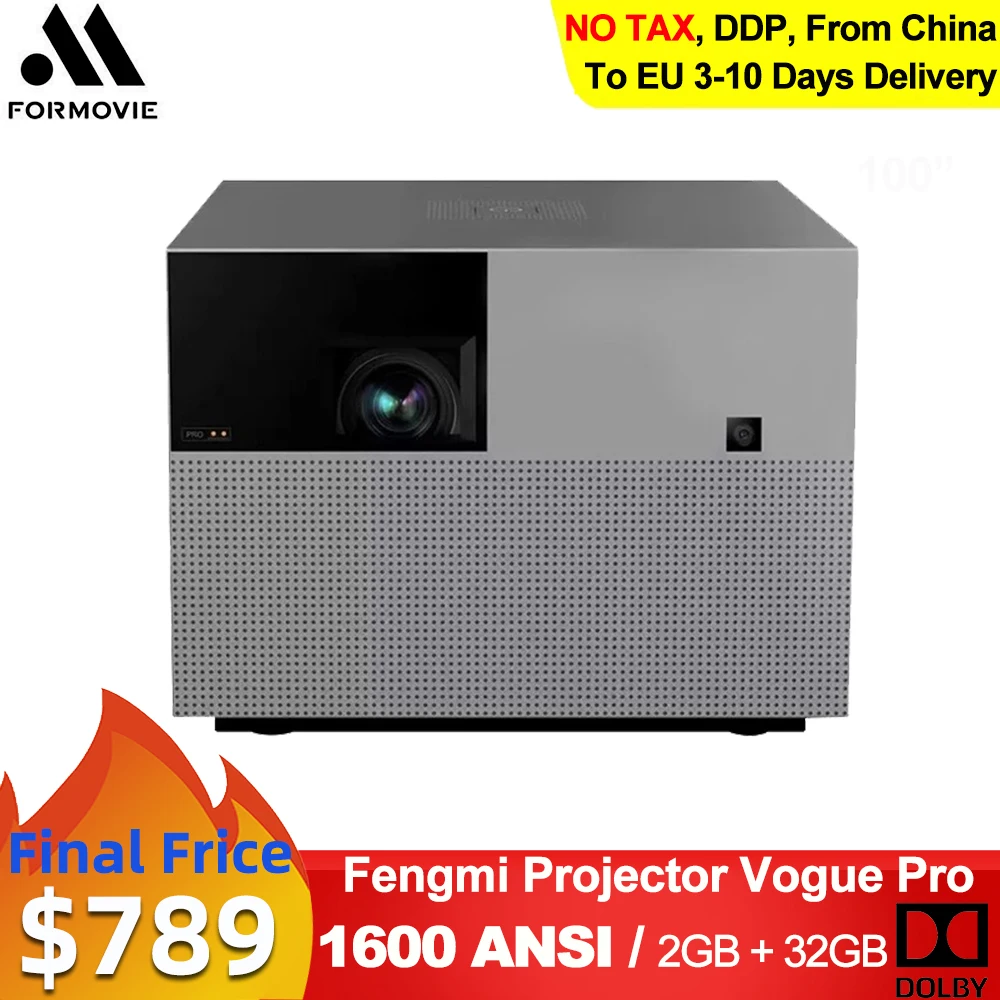 Youpin Fengmi Formovie Vogue Профессиональный проектор 1600 ANSI люмен Full HD 1080P Smart распознавание