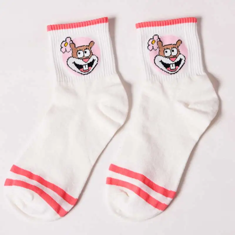 Fashion Cartoon Character Cute Short Socks Women Harajuku Cute Patterend Ankle Socks Hipster Skatebord Ankle Funny Socks Female